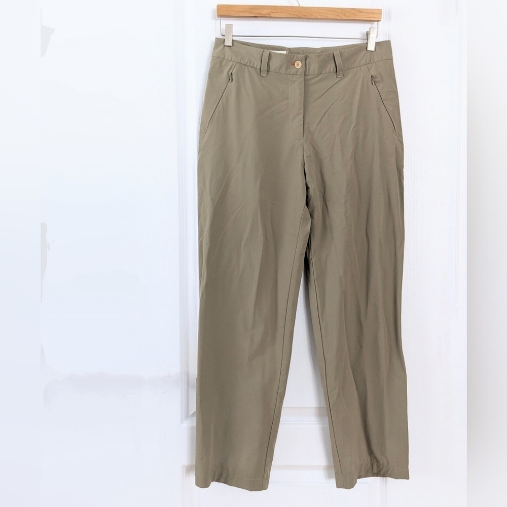 Tilley hiking tech outdoor nylon pants tan beige neutral tone size 10 T14